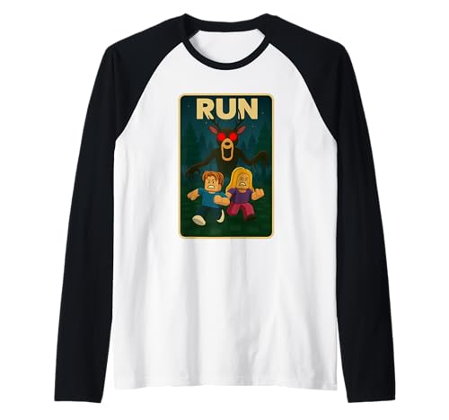 Run - 99 Nights Halloween-Gamer-Meme „Hirsch im Wald“ für Kinder Raglan von Survival Gaming Gear