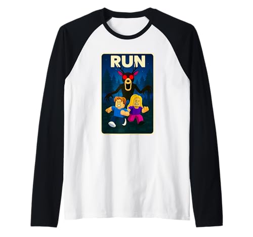 Run - 99 Nights Halloween-Gamer-Meme „Hirsch im Wald“ für Kinder Raglan von Survival Gaming Gear