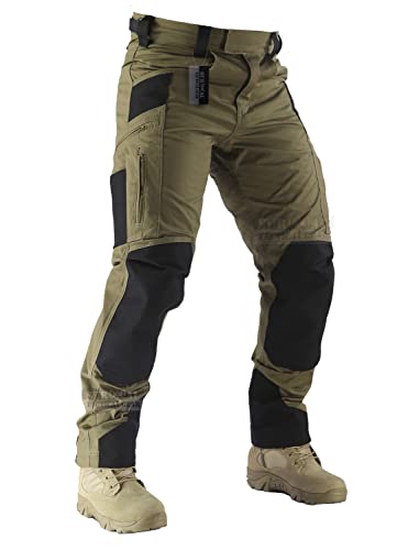 Survival Tactical Gear Combat Pant Motorrad Reithose Ripstop Militär Camo Hose für Camping Wandern, Coyote Brown (Pro), Groß von Survival Tactical Gear