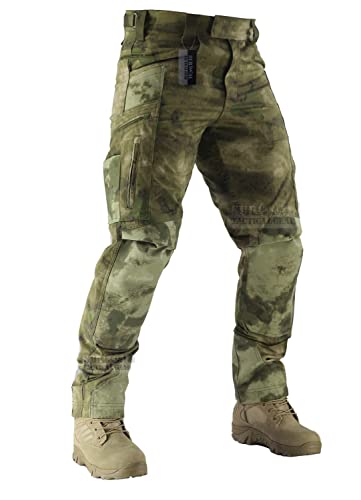 Survival Tactical Gear Combat Pant Motorrad Reithose Ripstop Militär Camo Hose für Camping Wandern, Fg Camo (Pro), X-Groß von Survival Tactical Gear