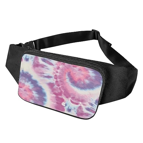 Surwin Bauchtasche für Damen Herren, Tie Dye Stil Gürteltasche Hüfttasche Verstellbarem Riemen Brusttasche Umhängetasche für Reisen Outdoor Sportarten Training Jogging Wandern (Lila) von Surwin