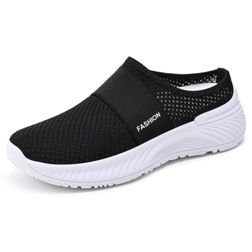Surwin Clogs Damen, Weiches Kork Fußbett Pantoletten Hausschuhe Sommer Gummisohle Unisex Sandalen rutschfest Gartenschuhe Komfort Slip-On Kartoffel Schuhe 36-43EU (Schwarz,38) von Surwin