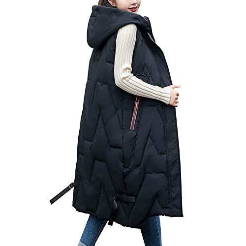 Surwin Daunenweste Damen Lang Ärmellos Weste mit Kapuze Steppjacke, Warm Daunenjacke Wintermantel Freizeit Slim Gilet mit Taschen Outdoor Herbst Winter Klettern Reisen Surwin Daunenweste Damen Lang Ärmellos Weste mit Kapuze Steppjacke, Warm Daunenjacke Wintermantel Freizeit Slim Gilet mit Taschen Outdoor Herbst Winter Klettern Reisen von Surwin