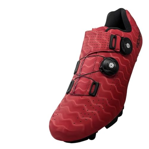Surwin Fahrradschuhe MTB SPD, Mountainbike Schuhe SPD für Herren Damen EU 36-47 Drehschnalle MTB Schuhe mit Schrauben & Stollen Atmungsaktive Radsportschuhe Mountainbikeschuh (Rot C,45) von Surwin
