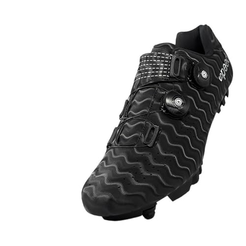 Surwin Fahrradschuhe MTB SPD, Mountainbike Schuhe SPD für Herren Damen EU 36-47 Drehschnalle MTB Schuhe mit Schrauben & Stollen Atmungsaktive Radsportschuhe Mountainbikeschuh (Schwarz C,41) von Surwin