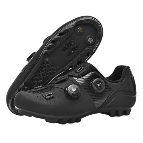 Surwin Fahrradschuhe MTB SPD, Mountainbike Schuhe SPD für Herren Damen Unisex EU 37-47 MTB Schuhe mit Schrauben & Stollen Atmungsaktive Radsportschuhe Mountainbikeschuh Reitschuhe (Schwarz,40) von Surwin