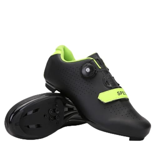Surwin Fahrradschuhe Rennrad Herren Damen, Rennradschuhe Unisex Rennrad Schuhe Lock Delta Pedal Radsportschuhe Reitschuhe Bikeschuhe, Drehverschluss Design, 36EU-47EU (Schwarz B,40) von Surwin