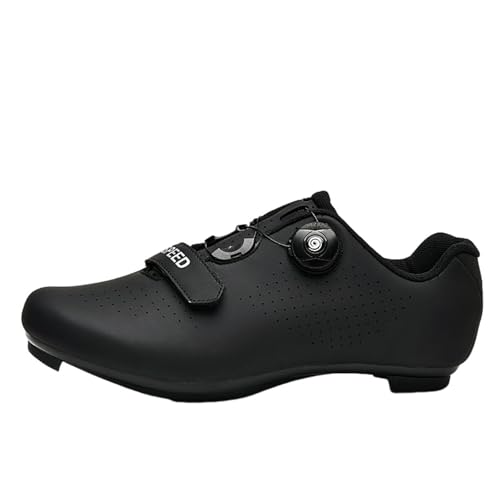 Surwin Fahrradschuhe Rennrad Herren Damen, Rennradschuhe Unisex Rennrad Schuhe Lock Delta Pedal Radsportschuhe Reitschuhe Bikeschuhe, Drehverschluss Design, 38EU-47EU (Schwarz,42) von Surwin