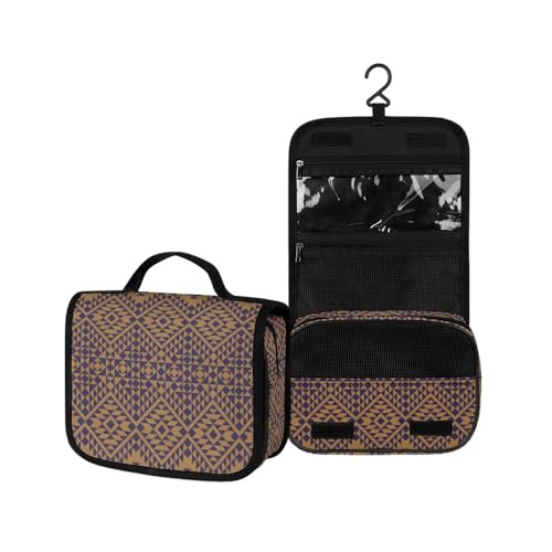 Surwin Kulturbeutel Herren Damen Zum Aufhängen Reise Hängender Kulturbeutel Kulturtasche Tragbare Exotisch Groß Kosmetiktasche mit 3 Fächern Schminktasche (Diamant,22.5x18.5x7cm) von Surwin