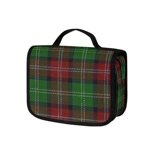 Surwin Kulturbeutel Herren Damen Zum Aufhängen Reise Hängender Kulturbeutel Kulturtasche Tragbare Groß Kosmetiktasche mit 4 Fächern Schminktasche für Urlaub Travel, Bunt Gitter (Klassiker) von Surwin