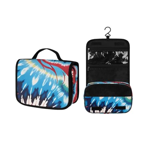 Surwin Kulturbeutel Herren Damen Zum Aufhängen Reise Hängender Kulturbeutel Kulturtasche Tragbare Groß Kosmetiktasche mit 4 Fächern Schminktasche für Urlaub Travel, Vintage Böhmen (Feder) von Surwin