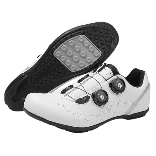 Surwin Rennradschuhe Herren Damen,Fahrradschuhe Herren mit Gummisohle,Atmungsaktiv Komfortabel MTB Schuhe rutschfest Fahrradschuhe,Einfaches Design MTB Schuhe Sports & Outdoor Shoes (Schwarz Weiß,36) von Surwin