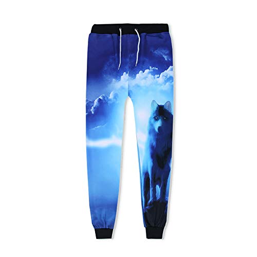 Surwin Unisex Jogger Hosen Herren Damen Trainingshose 3D druckte Jogginghose Kreativität Hip Hop Streetwear Sporthose Baggy Kordelzug Freizeithosen Plus Size (Blitz,XXL) von Surwin