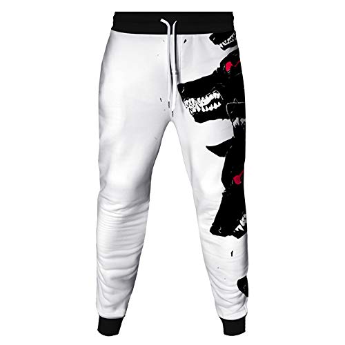 Surwin Unisex Jogginghose mit Kordelzug Herren Sweathose Taschen Training Jogginghose Casual Street Hip Hop Sporthose Jog Pants 3D Wolf Kreativität (Wolf,M) von Surwin