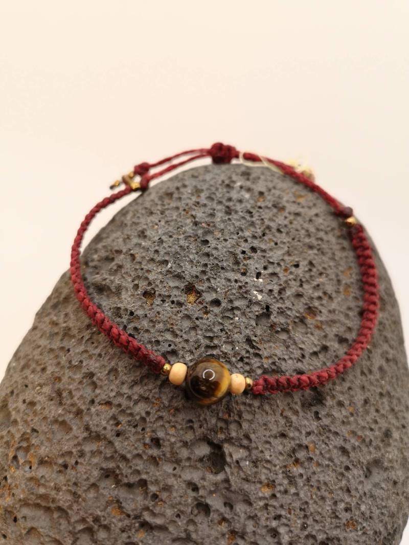 Tigerauge Makramee Armband von SuryaAmulets