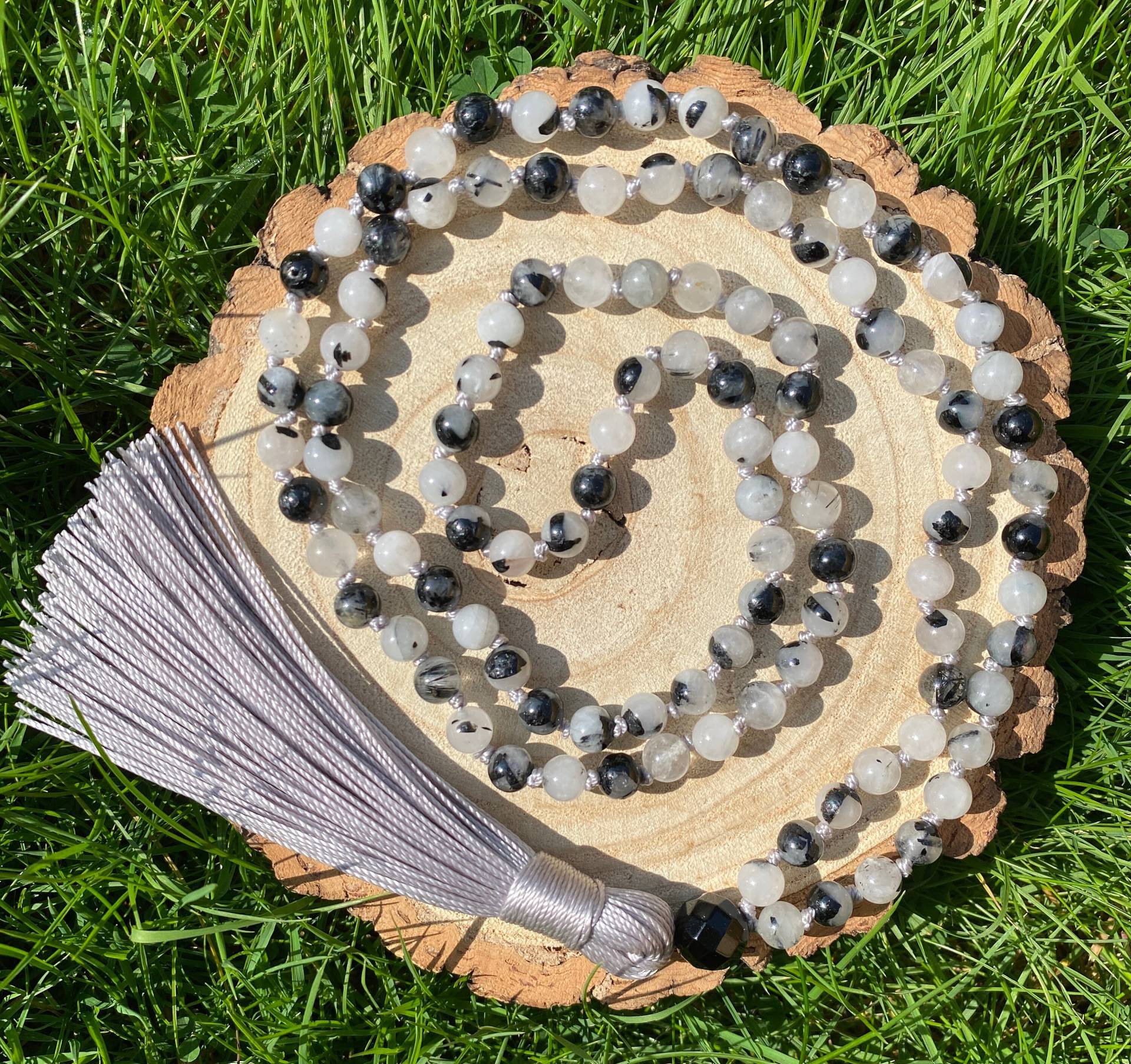 Turmalinquarz 108 Mala Perlen Schwarzer Onyx Japa Gebetskette Turmalinquarz 108 Mala Perlen Schwarzer Onyx Japa Gebetskette von SuryaHolistic