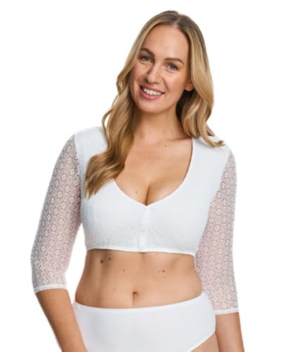 SUSA Damen 5574 Bluse, Halbtransparent, weiß, 42 von Susa