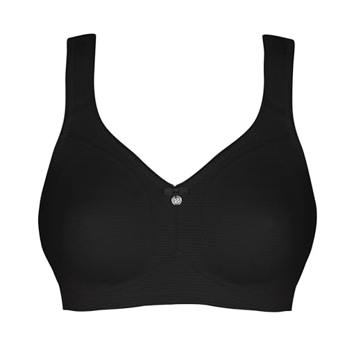 Susa BH Damen ohne Bügel Capri I Damen-BHS mit gemoldeten Cups & Stützblenden I Schönes Hautgefühl, optimale Passform I Hoher I schwarz I 70F von Susa