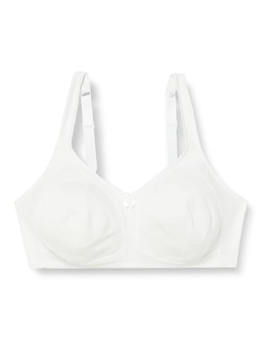 Susa BH Damen ohne Bügel Latina I Damen-BHS mit genähten Cups & seitlichen Stützblenden I Dessous mit optimaler Passform I Hoher I weiß I 85E von Susa