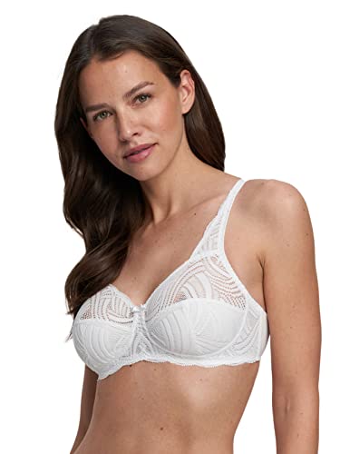 Susa BH Damen ohne Bügel Nizza I Damen-BHS mit genähten Cups I Nachhaltig produziert aus recycelten Materialien I Mit verstellbarem Träger I weiß I 85B von Susa