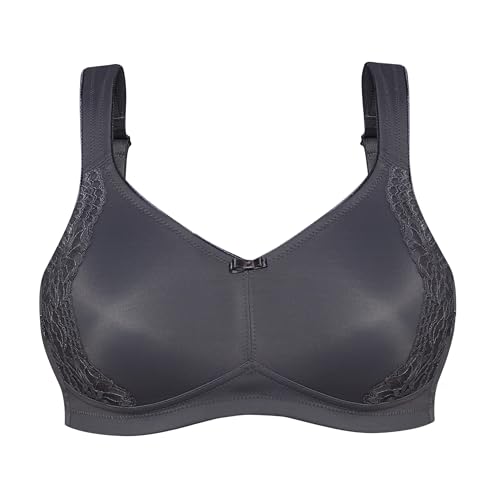 Susa Minimizer BH Damen ohne Bügel I London I Damen-BHS mit Minimizer Schnittform, verkleinert die Brüste optisch I Gemoldete Cups, breite Träger I Onyx I 100B von Susa