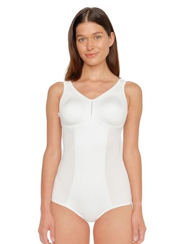 Susa Body ohne Bügel Cremana I Body Shapewear Damen stark formend I Frauen Mieder I Softer Bodysuit mit Shaping Effekt I Formt Taille, Bauch und Po I Ivory I 100E von Susa