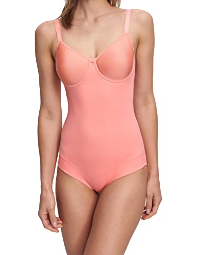 Susa Body mit Bügel Catania I Body Shapewear Damen aus atmungsaktivem Spacer Material I Softer Bodysuit mit Shaping Effekt I Formt Taille, Bauch & Po I Coral I 95E von Susa