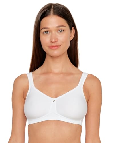 SUSA BH Damen ohne Bügel - Catania 7870-80C weiß - Spacer-BH mit Unterbrustband - Gemoldete Cups mit Stützblenden & verstellbaren Träger - Seamless - Bequemer T Shirt BH von Susa