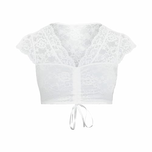 Susa Damen 5567 Wiesn-Zauber Dirndl-Bluse Flügelarm, Ivory, 38 von Susa