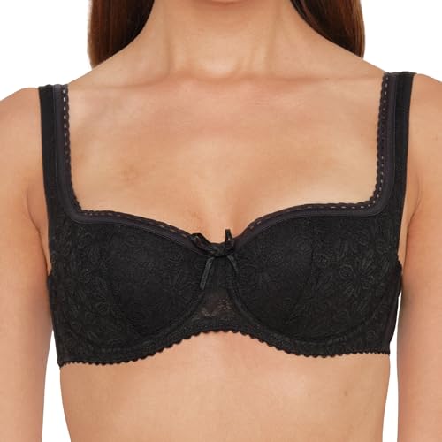 Susa Damen 7592 Push-Up BH, Halbtransparent, schwarz, 85F von Susa