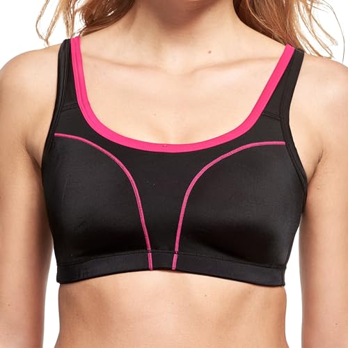 Susa Damen 7897 Sport-BH, schwarz-pink, 100B von Susa