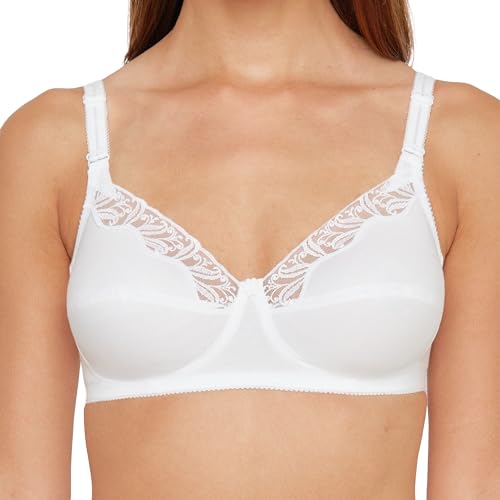 SUSA Baumwoll BH Damen ohne Bügel Cotton I Damen-BHs mit genähten Cups I 100 % Baumwolle I Tolles Hautgefühl, l Dekorative Spitzen von Susa