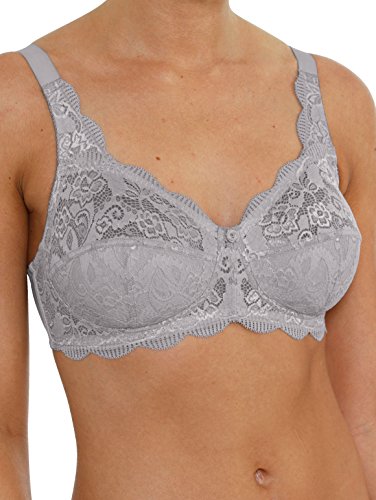 Susa Damen Bügel aus Elastischer Spitze Latina 7814 Bügelloser BH, Grau (grau 024), 80C von Susa