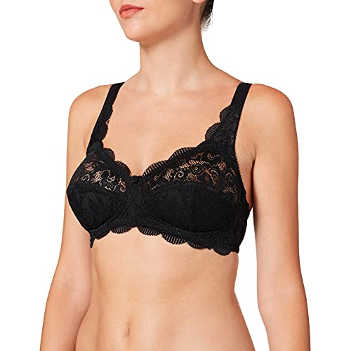 Susa Damen Bügel aus elastischer Spitze Latina Bügelloser BH, Blickdicht, Schwarz (Schwarz 004), 85C von Susa