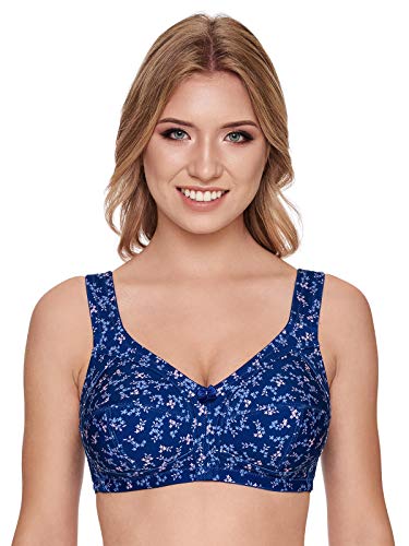 Susa Damen Bügelloser BH, Blau (Blau-Bedruckt 299), (Herstellergröße: 110G) von Susa