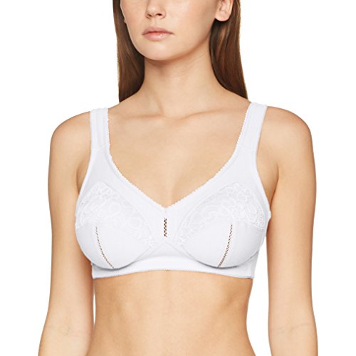 Susa Damen Entlastungs Topsy Plus Bügelloser BH, Weiß (Weiß 003), 80E von Susa