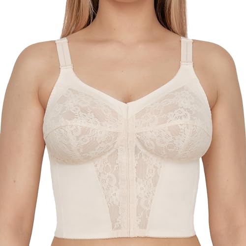 Susa Damen Comfort Vorderverschluss-BH, Blickdicht, Skin, 110A von Susa