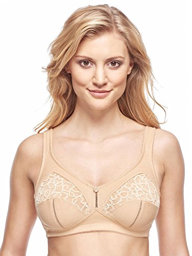 Susa Damen Entlastungs Topsy Plus Bügelloser BH, Braun (Haut 010), 100D von Susa