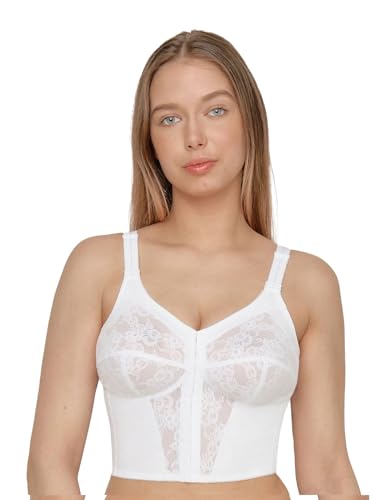 SUSA Damen Standard BH, Halbtransparent, Weiß, A105 von Susa