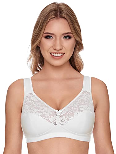 Susa Damen Susa Damen O. Bügel 27931 B gelloser BH, Mehrfarbig (Wei Schwarz 215), 105D EU von Susa