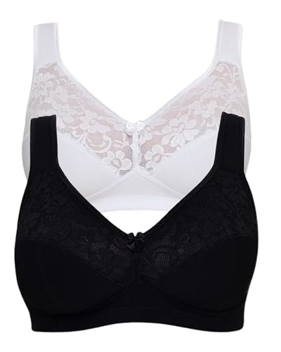 Susa Damen Susa Damen O. Bügel 27931 B gelloser BH, Mehrfarbig (Wei Schwarz 215), 90C EU von Susa
