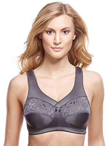 Susa Entlastungs BH Damen ohne Bügel Classics I Damen-BHS mit genähten Cups & Komfortträger I Optimaler Halt, Entlastung von Rücken, Nacken, Schulter I anthrazit I 85B von Susa