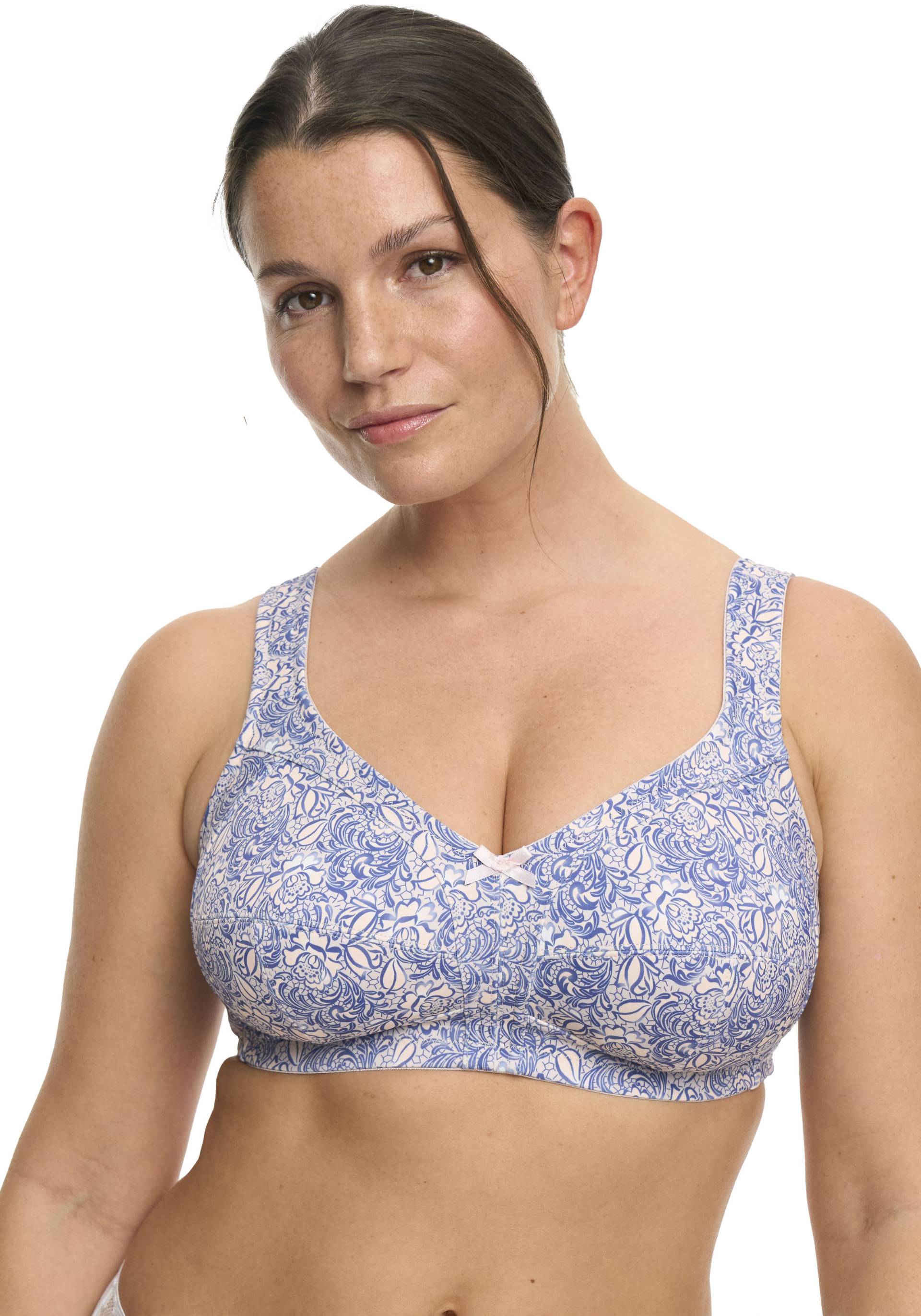 Susa Entlastungs-BH "Print" genähte Cups, elastisch, breite Träger, ohne Bügel von Susa