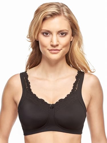 Susa Prothesen BH Damen ohne Bügel Care 19850 Damen-BHS mit vorgeformten Taschen I Hoher, optimaler Halt I Strapazierfähig I schwarz I 105E von Susa