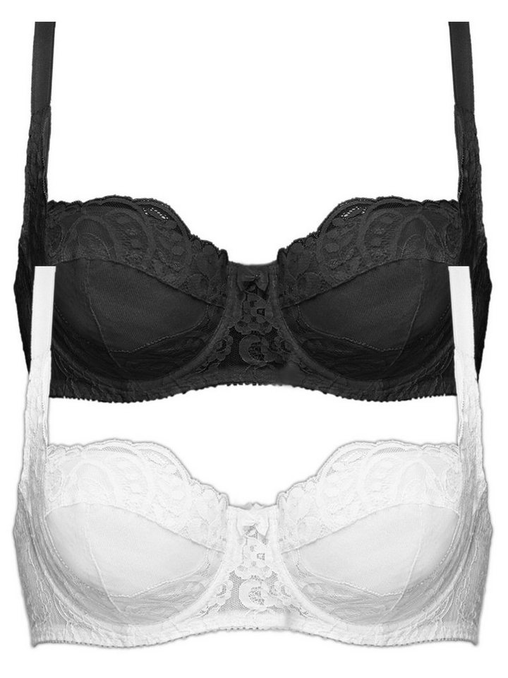Susa Set: Dirndl-BH 2er Pack Dirndl BH mit Bügel Wiesn Zauber (Spar-Set, 2-tlg) Push up Effekt von Susa
