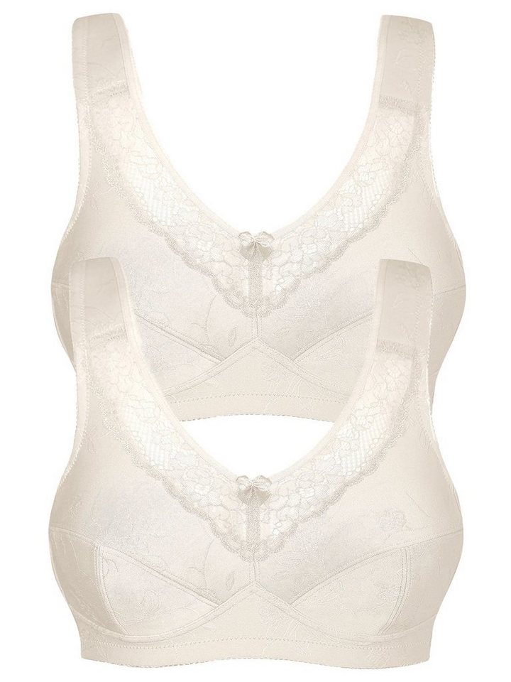 Susa Set: Entlastungs-BH 2er Pack Entlastungs BH ohne Bügel Basic (Spar-Set, 2-tlg) Stützfunktion von Susa