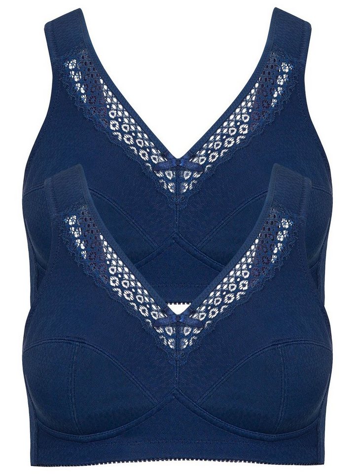 Susa Set: Entlastungs-BH 2er Pack Entlastungs BH ohne Bügel Basic (Spar-Set, 2-tlg) Stützfunktion von Susa