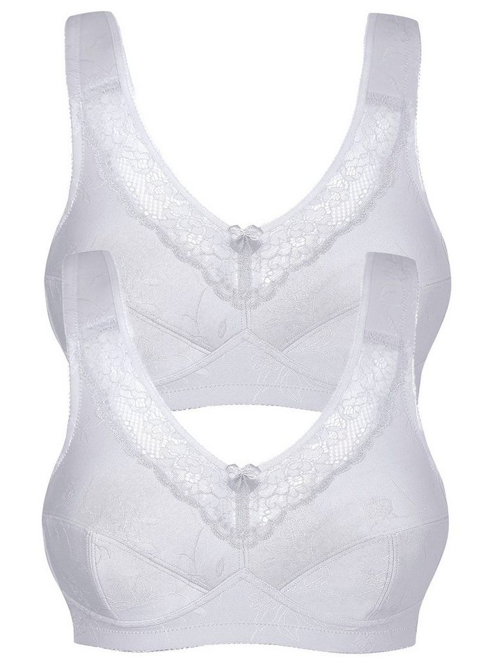 Susa Set: Entlastungs-BH 2er Pack Entlastungs BH ohne Bügel Basic (Spar-Set, 2-tlg) Stützfunktion von Susa