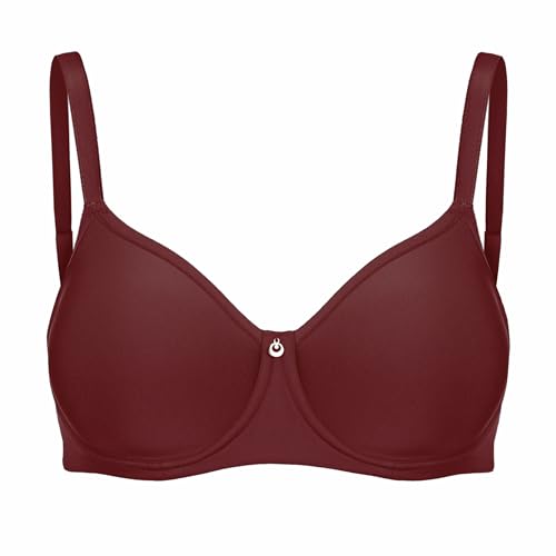 Susa Spacer BH Damen mit Bügel Catania I Damen-BHS aus atmungsaktivem Spacer Material I Angenehmes Hautgefühl I Cups ohne Naht vorgeformt I Tiramisu I 95C von Susa