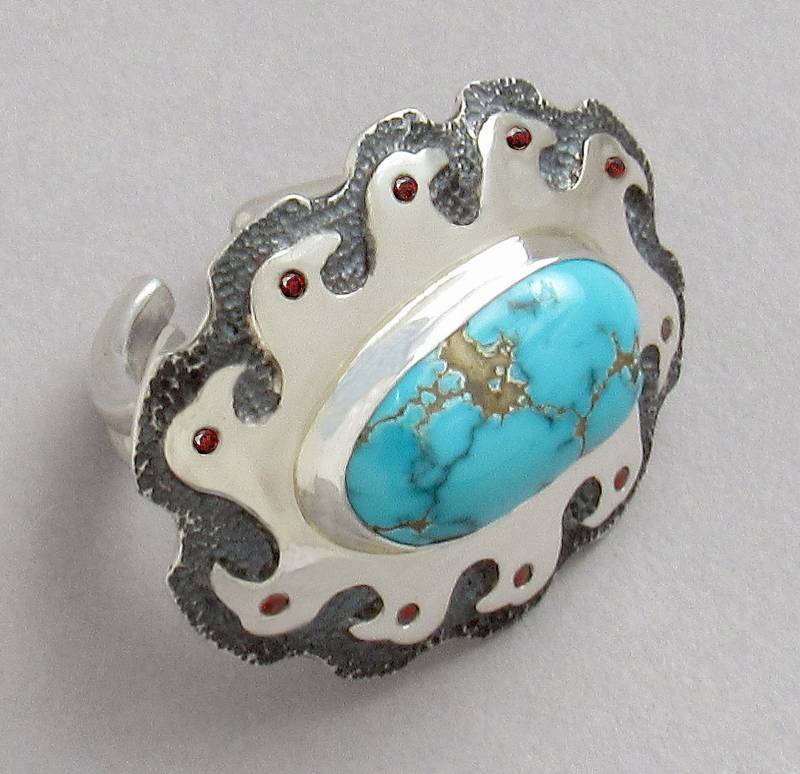 Türkis Und Diamant-Vogel-Ring von SusanAmador